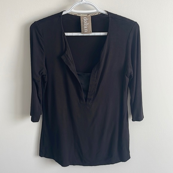 COPY - Anthropologie black long sleeve shirt - Picture 1 of 3